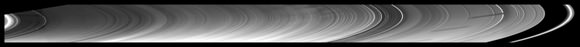 New insights into the nature of Saturn's rings are revealed in this panoramic mosaic of 15 images taken during the planet's August 2009 equinox.