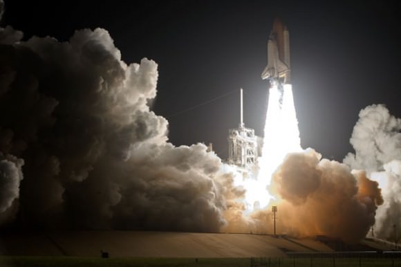 Nighttime launch of  STS-128. Credit: NASA