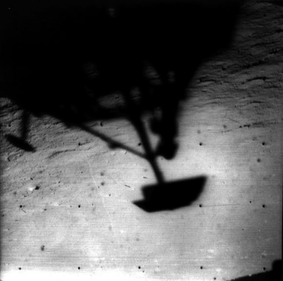 Surveyor 1 took its own picture on the Moon back in 1966. Credit: NASA
