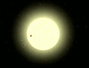Demonstration image of transiting exoplanet. Credit: ESO