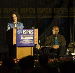 Erika Wagner at the International Symposium for Personal and Commercial Spaceflight. credit: ISPCS