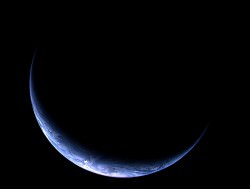 Earth as seen by the Osiris camera on Rosetta. Credit: ESA