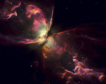 The Bug Nebula, as imaged by the Hubble Space Telescope's Wide-Field Camera 3. Image Credit: Anthony Holloway, JBCA
