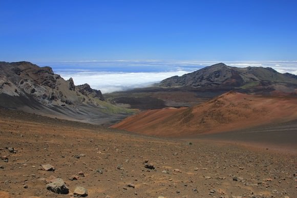 Sliding sands trail in the Haleakala Crater, Maui. Credit: Haleakala National Park