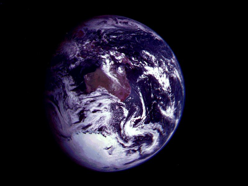 View Of Australia From Galileo