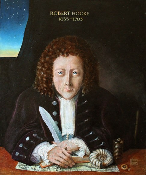 A historical reconstruction of what Robert Hooke looked like. Credit: Wikipedia/Rita Greer/FAL
