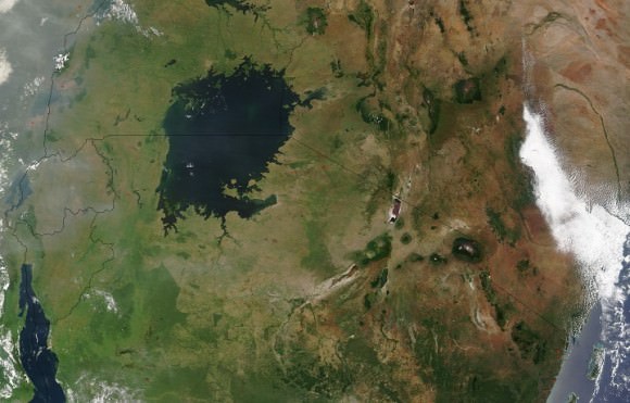 Lake Victoria, as viewed by the Moderate Resolution Imaging Spectroradiometer (MODIS) o
