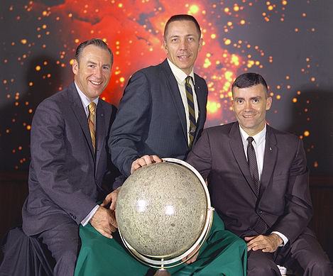 Apollo 13 crew:  Jim Lovell, Jack Swigert and Fred Haise.  Credit: NASA