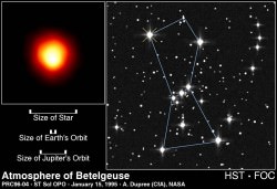 Betelgeuse, as seen by the Hubble Space Telescope. 