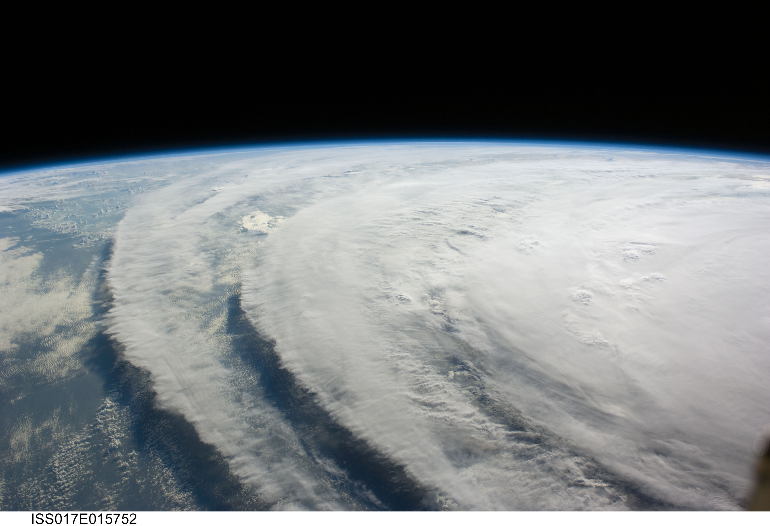 View of Hurricane Ike From Space Station