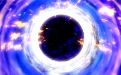 Top-down illustration of a black hole