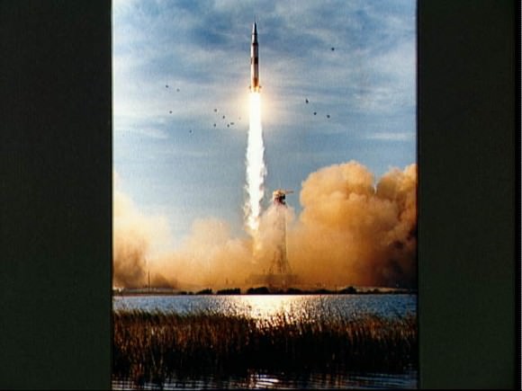 Launch of Apollo 8 lunar orbit mission