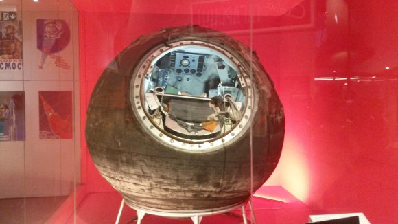 The Vostok 6 capsule at the Science Museum, London. Credit: Wikipedia Commons/Andrew Grey