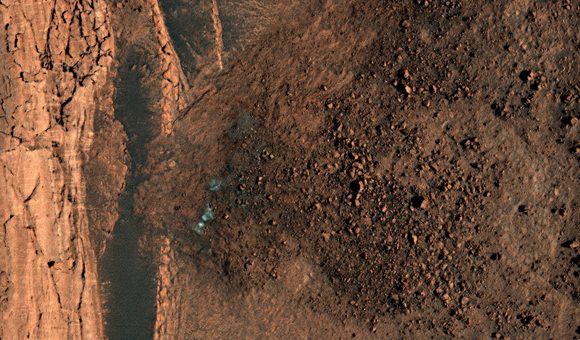Image of a Martian landslide