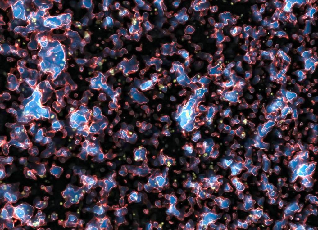 A simulation of galaxies during the era of reionization in the early Universe. Credit: M. Alvarez, R. Kaehler, and T. AbelCredit: M. Alvarez, R. Kaehler, and T. Abel