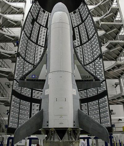 The X-37B is similar in many ways to NASA's space shuttle - but it is far smaller and unmanned. Photo Credit: Air Force