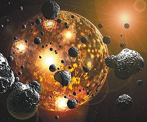 Questions abound about the Late Heavy Bombardment.  Could it have contributed the formation of continents?  Image Credit: SouthWest Research Institute