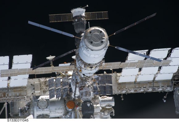The ATV Johannes Kepler docked at the International Space Station. Credit: NASA