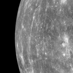 From Orbit, Looking toward Mercury's Horizon. Credit: NASA/Johns Hopkins University Applied Physics Laboratory/Carnegie Institution of Washington