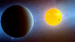 Artist's impression of Kepler-10c (foreground planet)