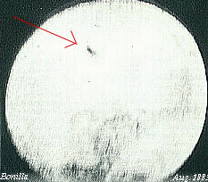 First photograph of a UFO sighting, taken 12 August 1883 by Jose Bonilla.