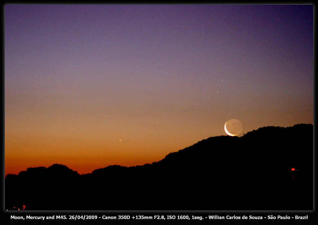 Astrophotos: Moon, Pleidades and Mercury by Willian Souza