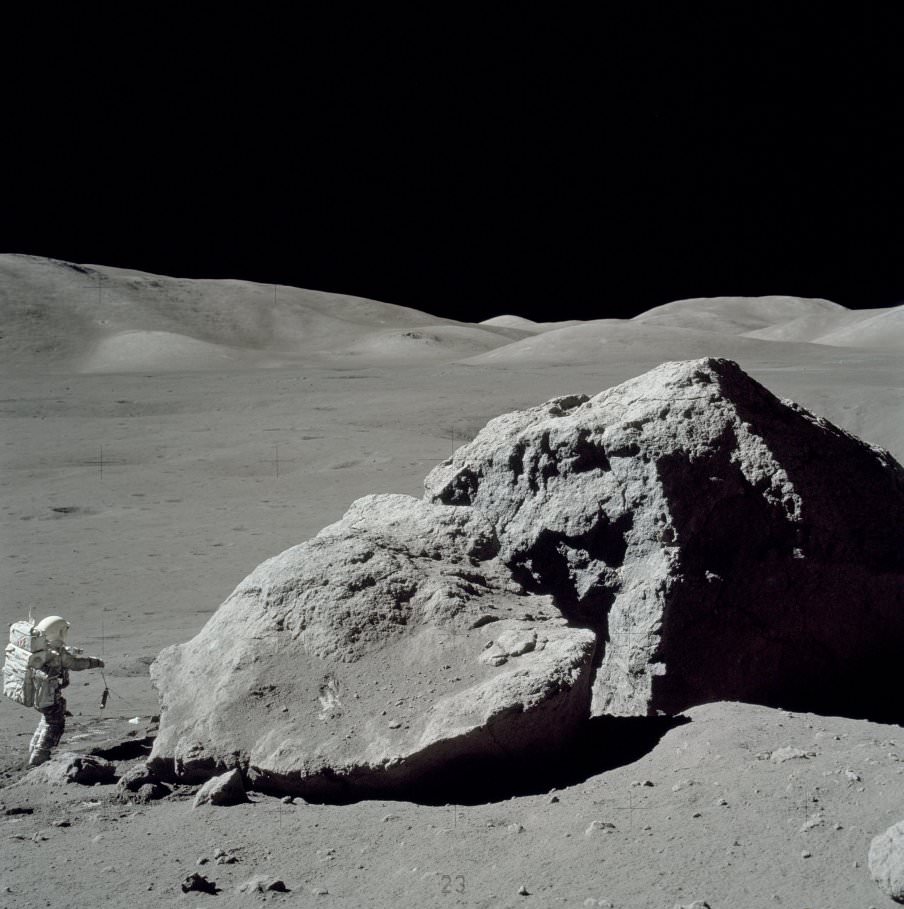 astronauts faced possible radiation dangers on the Moon.