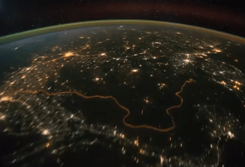 India-Pakistan Border from ISS