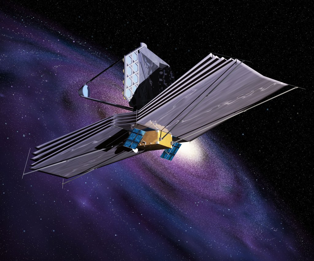 An Artist's Conception of the James Webb Space Telescope in space. 