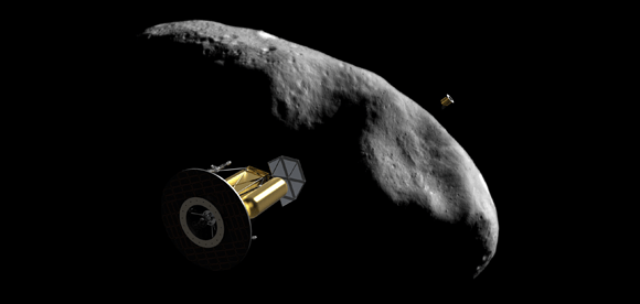 Artist impression of the Arkyd Interceptor, a low cost asteroid mission that enables accelerated exploration. Credit: Planetary Resources.