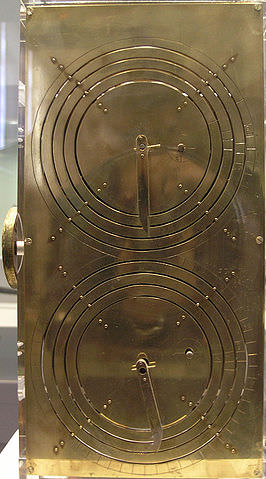 Replica Antikythera Based on the research of Professor Derek de Solla Price, in collaboration with the National Scientific Research Center Demokritos and physicist CH Karakalos. image by Marsyas via Wikimedia Commons