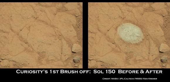Curiosity 1st brushoff sol 150_1a_Ken Kremer