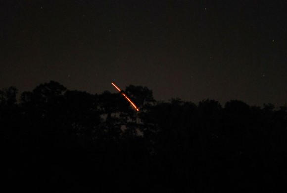 Capture of the COTS-2 launch on May 22nd, 2012 from 100 miles west. (Photo by author). 
