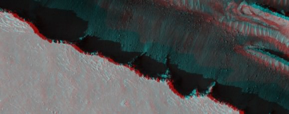 A fissure on Mars named Cerberus Fossae. Credit: NASA/JPL/University of Arizona.