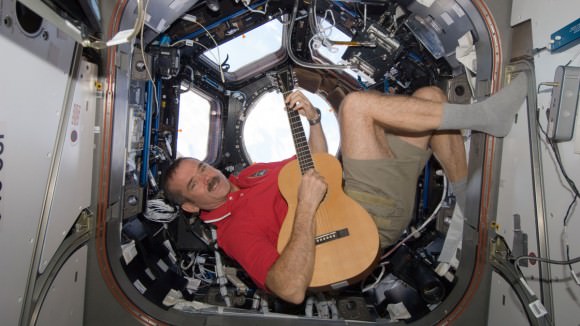 Chris Hadfield in the Cupola of the ISS. Credit: NASA