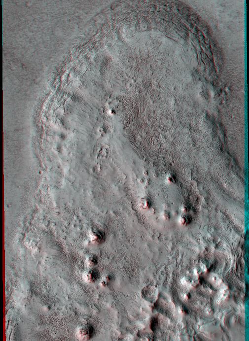 Flow Boundary in Elysium Planitia. Credit: NASA/JPL/University of Arizona.