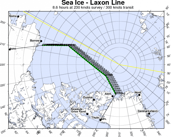 IceBridge departing to Fairbanks to start their sea ice flights that will cover the Beauford and Chukchi seas - via the Laxon sea ice route for the transit. Credit: NASA