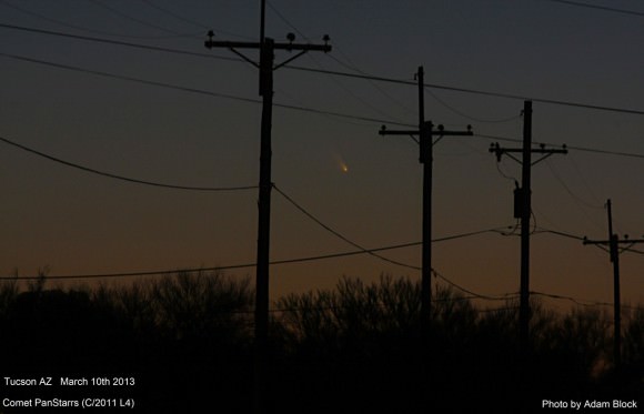 First views of Comet PANSSTARRS from Tucson, Arizona. Credit and copyright: Adam Block/Mount Lemmon SkyCenter.