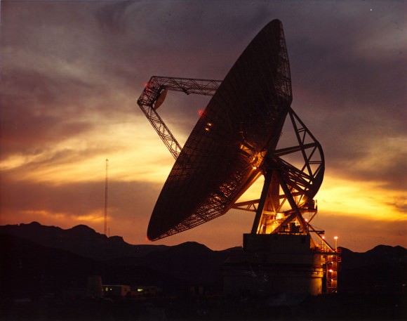 The Goldstone dish dish, based in the Mojave Desert near Barstow, Cal. is used for radar mapping of planets, comets, asteroids and the moon. Credit: NASA