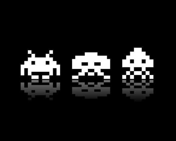 Aliens from the Space Invaders game. Via HelloComputer.