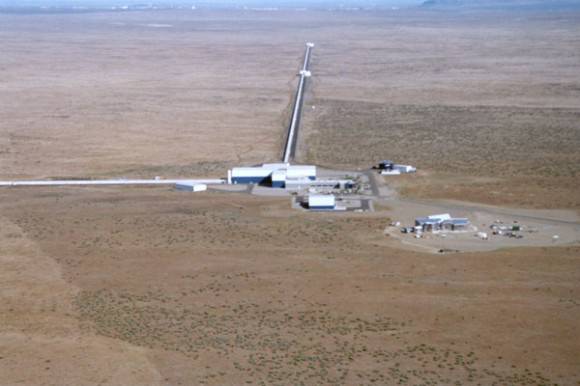 An aerial view of LIGO Hanford. (Credit:  Gary White/Mark Coles/California Institue of Technology/LIGO/NSF).
