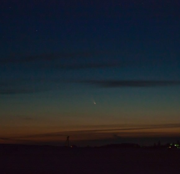 A first capture of Comet PANSTARRS on March 14, 2013. Credit and copyright: Adam Wipp. 