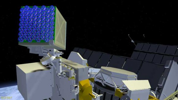 Artist's conception of NICER on the exterior of the International Space Station. (Credit: NASA).