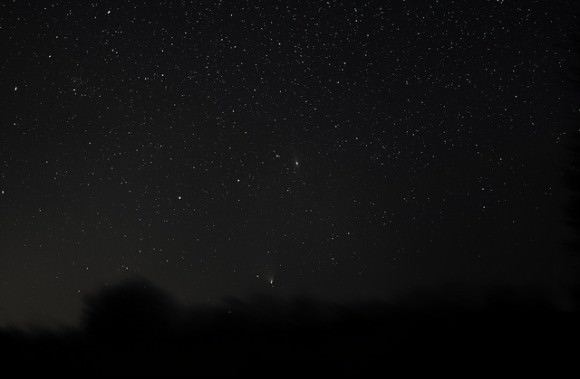 Comet C/2011 L4 (PANSTARRS) and M31 (Andromeda Galaxy) taken from just outside St Clears, Carmarthenshire, Wales on 29th March 2013 around 9pm. Credit and copyright: Pete Newman. 