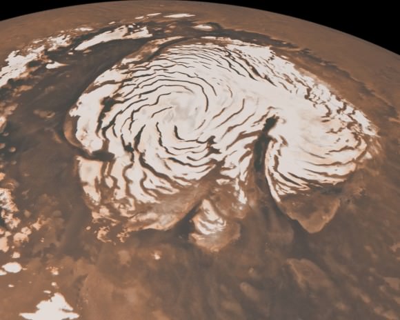 Mars' north polar ice cap 