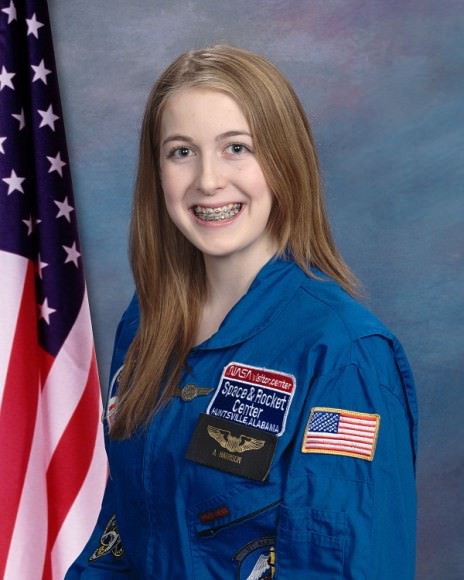 Abigail Harrison, who calls herself "Astronaut Abby", will give updates from Luca Parmitano's mission. Credit: Abigail Harrison/Nicole Harrison