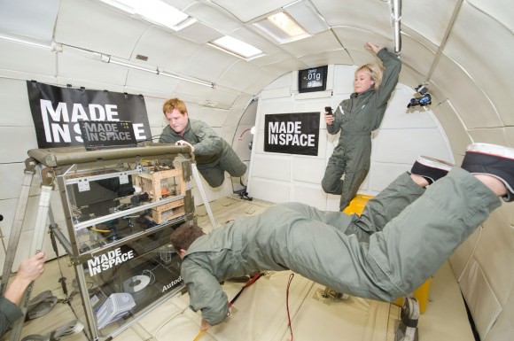 Made in Space demonstrates 3D Printing technology headed to the ISS next year. (Credit: Made in Space Inc./NASA). 