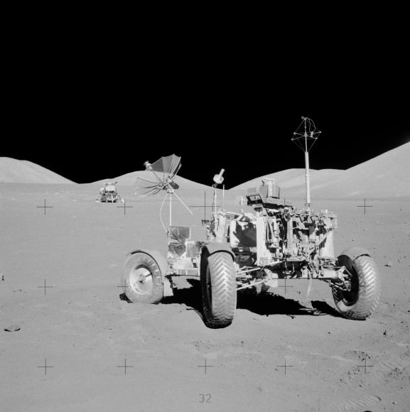 Apollo 17 lunar rover at final resting place. Credit: NASA