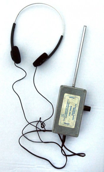 The battery-operated WR-3 VLF (Very Low Frequency) receiver with headphones for tuning in on sounds bouncing around Earth's magnetic field.  Credit: Bob King