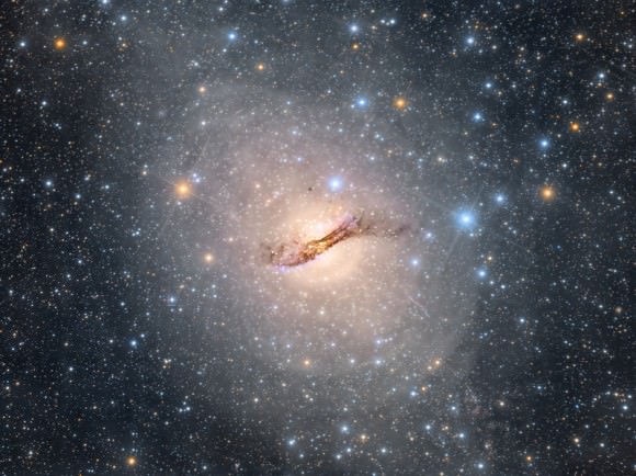 The Centaurus A Extreme Deep Field. (Image Courtesy of Astrophotography byRolf Oslen. Used with Permision).   